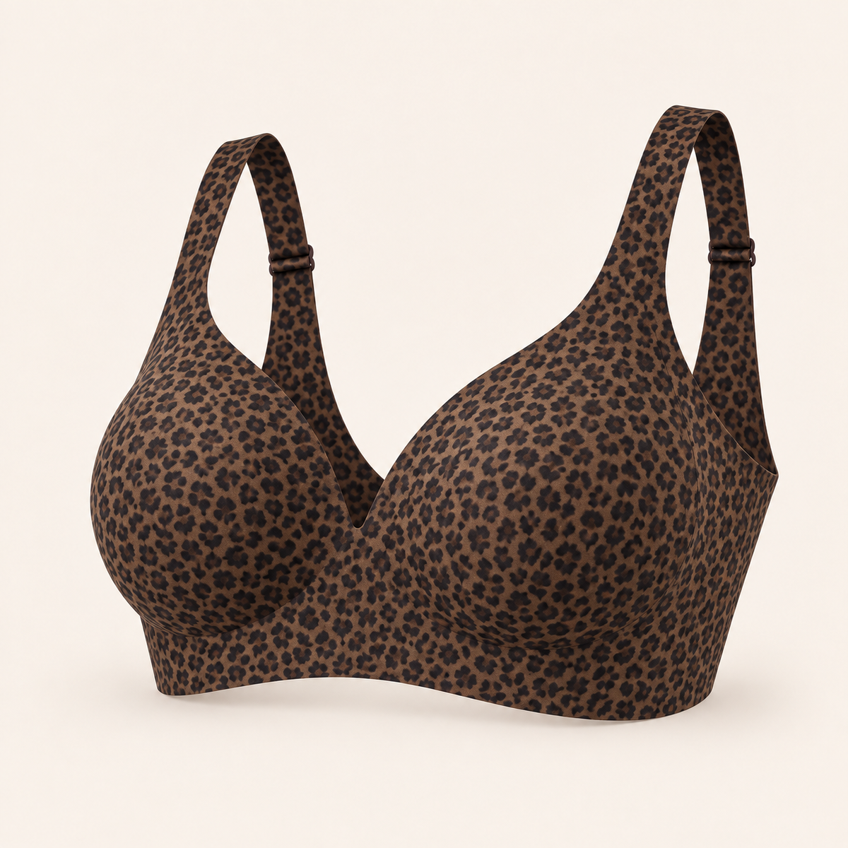 Suavine Second Skin Support Bra — Leopard Coffee