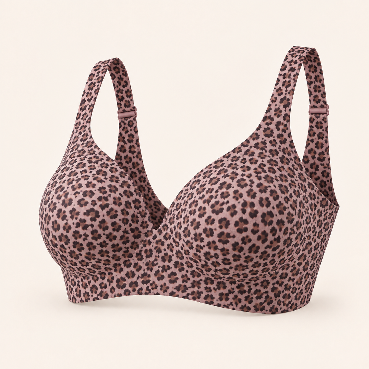 Suavine Second Skin Support Bra — Leopard Pink
