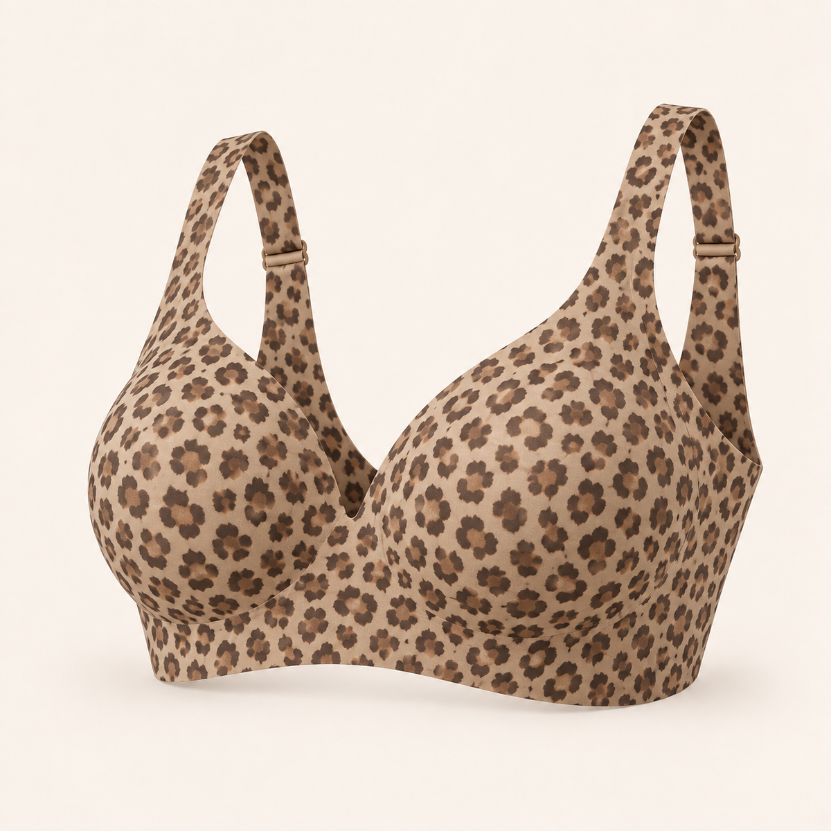 Suavine Second Skin Support Bra — Leopard Beige