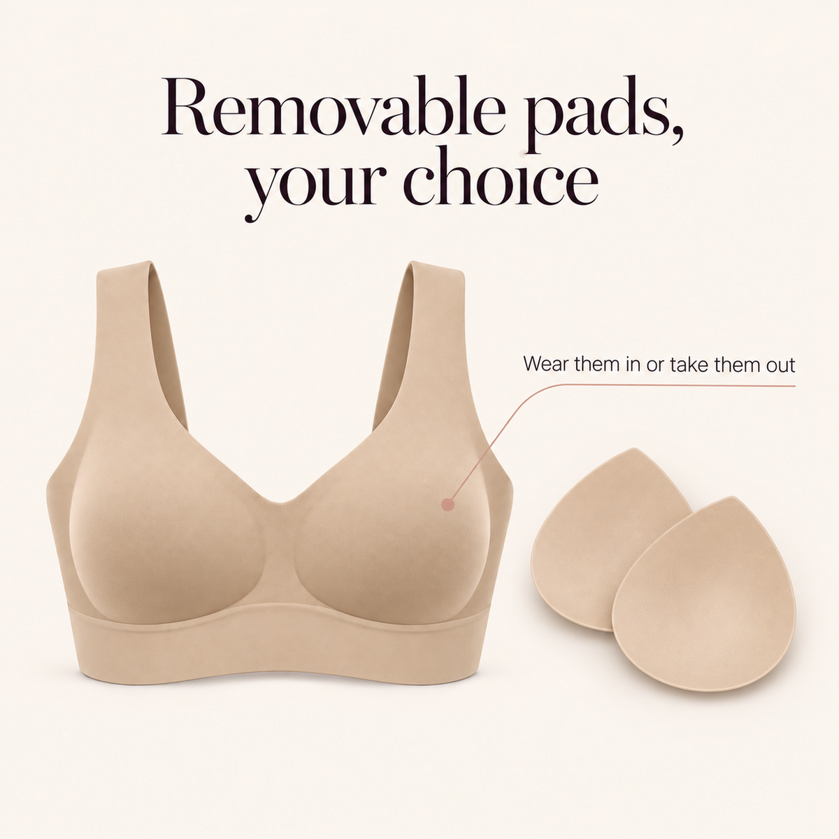 Suavine Comfort Bra with removable pads