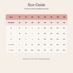 Suavine Comfort Bra size guide M to 5XL with UK sizes