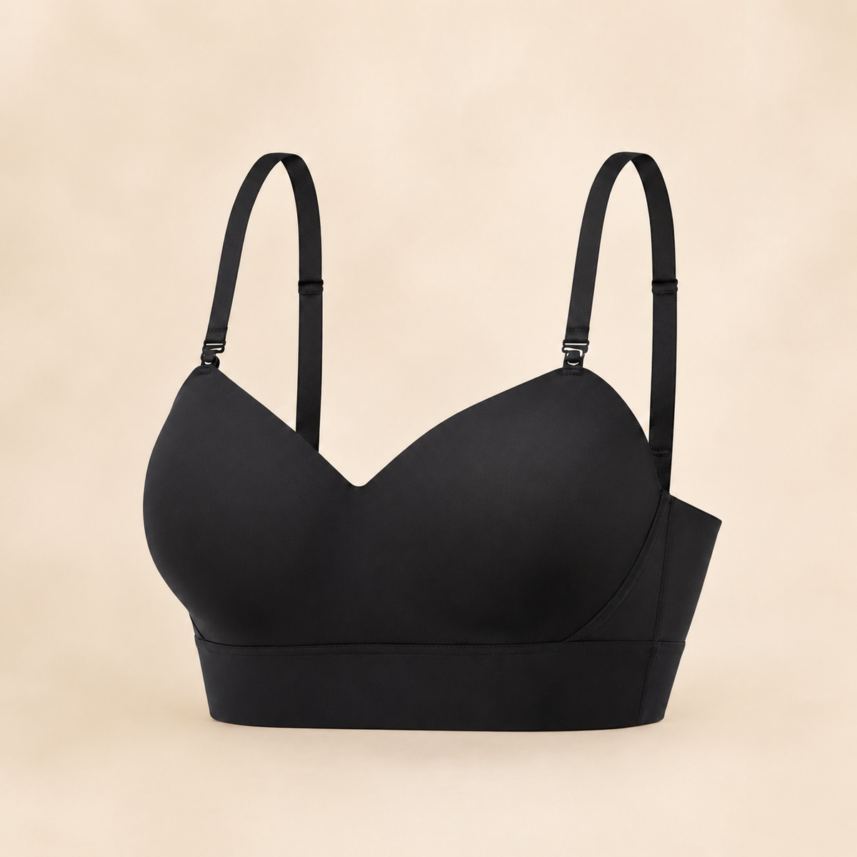 Suavine 4-Way Convertible Bra in black, front view