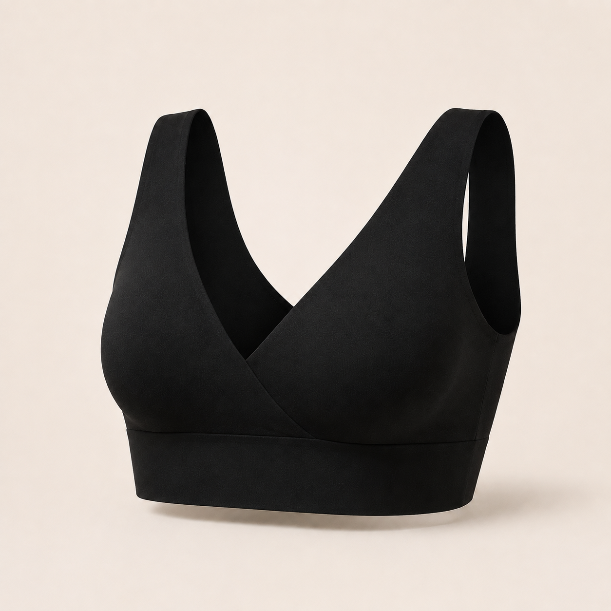 Suavine Comfort Premium Bra, black, front three-quarter product view