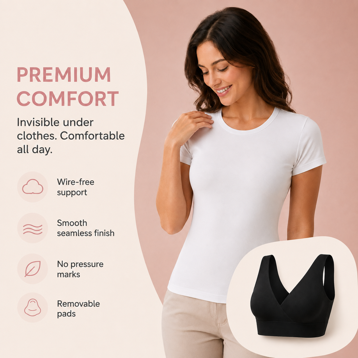 Suavine premium comfort invisible under clothes