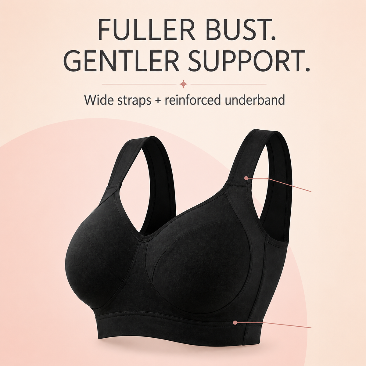 Suavine Full Bust Bra support benefit